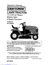Craftsman 917.254701 Operator's Manual
