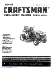 Craftsman 917.254850 Owner's Manual