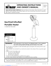 Mr. Heater MH15 Operation Instruction & Owner's Manual