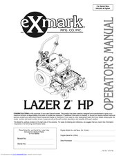 Exmark Lazer Z Hp Manuals Manualslib