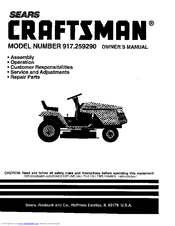 Craftsman 917.259290 Owner's Manual