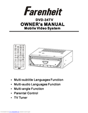 Farenheit DVD-34TV Owner's Manual
