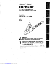 Craftsman 358.352181 Operator's Manual
