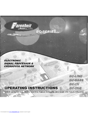 Farenheit BC-LINE Operating Instructions Manual