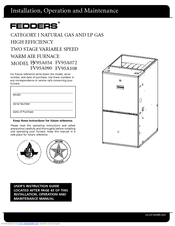 Fedders FV95A108 Installating And Operation Manual