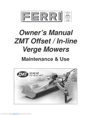 Ferris ZMT 160 Maintenance & Use Manual