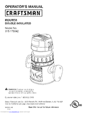 Craftsman 315.175342 Operator's Manual