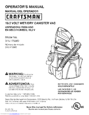 Craftsman 315.175980 Operator's Manual