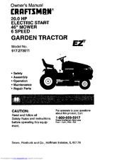 Craftsman EZ3 917.273011 Owner's Manual