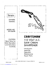 Craftsman 572.36578 Owner's Manual