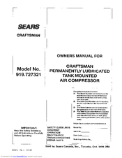 Craftsman 919.727321 Owner's Manual