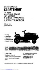 Craftsman 917.270513 Owner's Manual