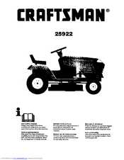 Craftsman 25922 Instruction Manual
