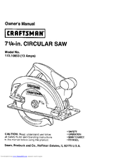 Craftsman 172.10853 Owner's Manual