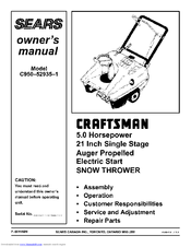 Craftsman C950-52935-1 Owner's Manual