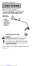 Craftsman WEEDWACKER 358.795511 Instruction Manual