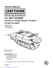 Craftsman 315.277251 Owner's Manual