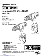 Craftsman 315.114500 Operator's Manual