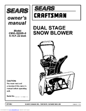 Craftsman C950-52005-0 Owner's Manual