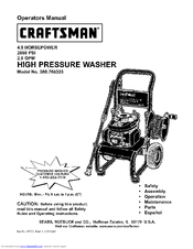Craftsman 580.768325 Operators Operator's Manual