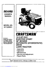 Craftsman 917.255551 Owner's Manual