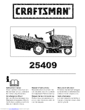 Craftsman 25409 Instruction Manual
