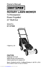 Craftsman 917.377820 Owner's Manual