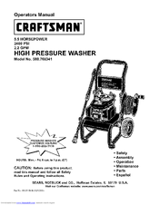 Craftsman 580.768341 Operators Operator's Manual