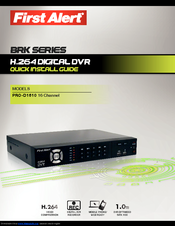 First Alert PRO-D1610 Quick Install Manual