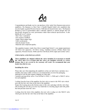 Audio Note Baransu User Manual
