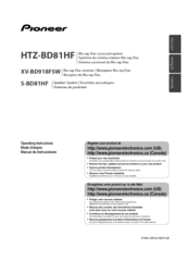 Pioneer HTZ-BD81HF Owner's Manual