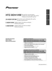 Pioneer HTZ-BD91HW Owner's Manual