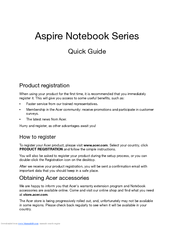 Acer Aspire 4755 Quick Manual