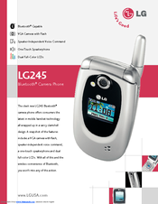 LG 245 Specification Sheet