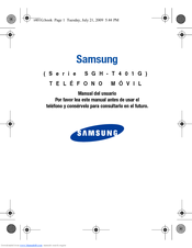 Samsung SGH-T401G Series Manual Del Usuario