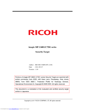 Ricoh Aficio MP C7501SP Manual