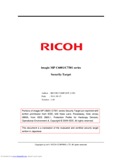 Ricoh imagio MP C7501 Series Manual