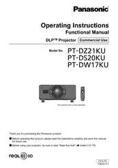 Panasonic PT-DW17KU Operating Instructions Manual