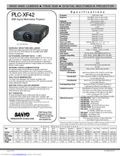 Sanyo XF42 - PLC XGA LCD Projector Brochure