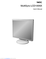 NEC MultiSync LCD195NX User Manual