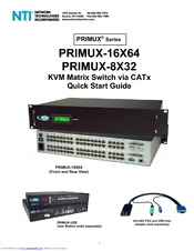 Network Technologies PRIMUX-8X32 Quick Start Manual