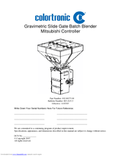 Colortronic Colotronic Blender Manual