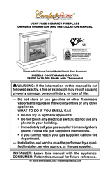 Comfort Flame CGCFTPA Owners Manual And Installation Manual