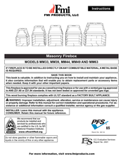 FMI Masonry MM39 Instructions Manual