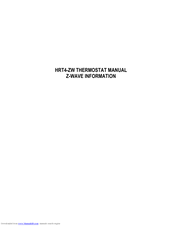 Horstmann HRT4-ZW Manual