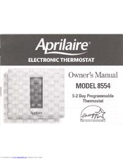 Aprilaire 8554 Owner's Manual