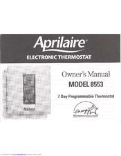 Aprilaire 8553 Owner's Manual