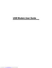 Hayes USB Modem User Manual