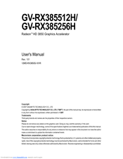 Gigabyte GV-RX385512H User Manual