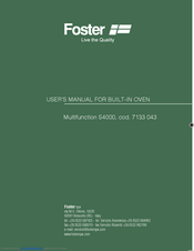 Foster cod. 7133 043 User Manual